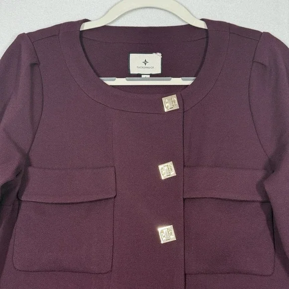 Tuckernuck Dress Womens Small Oxblood Barnett Mini Dress‎ Square Snap Button - Picture 2 of 15